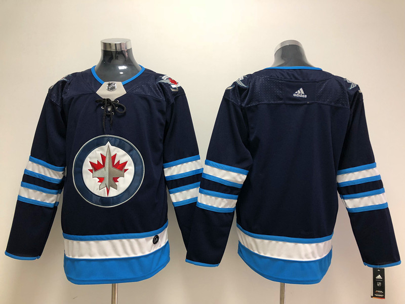 Men's Winnipeg Jets Blank adidas Navy Home Jersey Men's Winnipeg Jets Blank adidas Navy Home Jersey